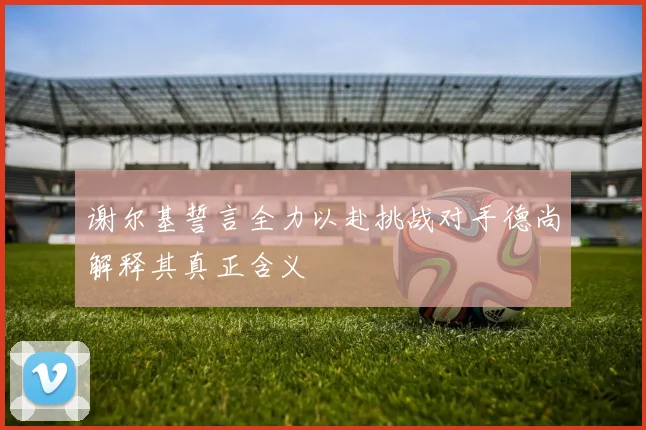谢尔基誓言全力以赴挑战对手德尚解释其真正含义